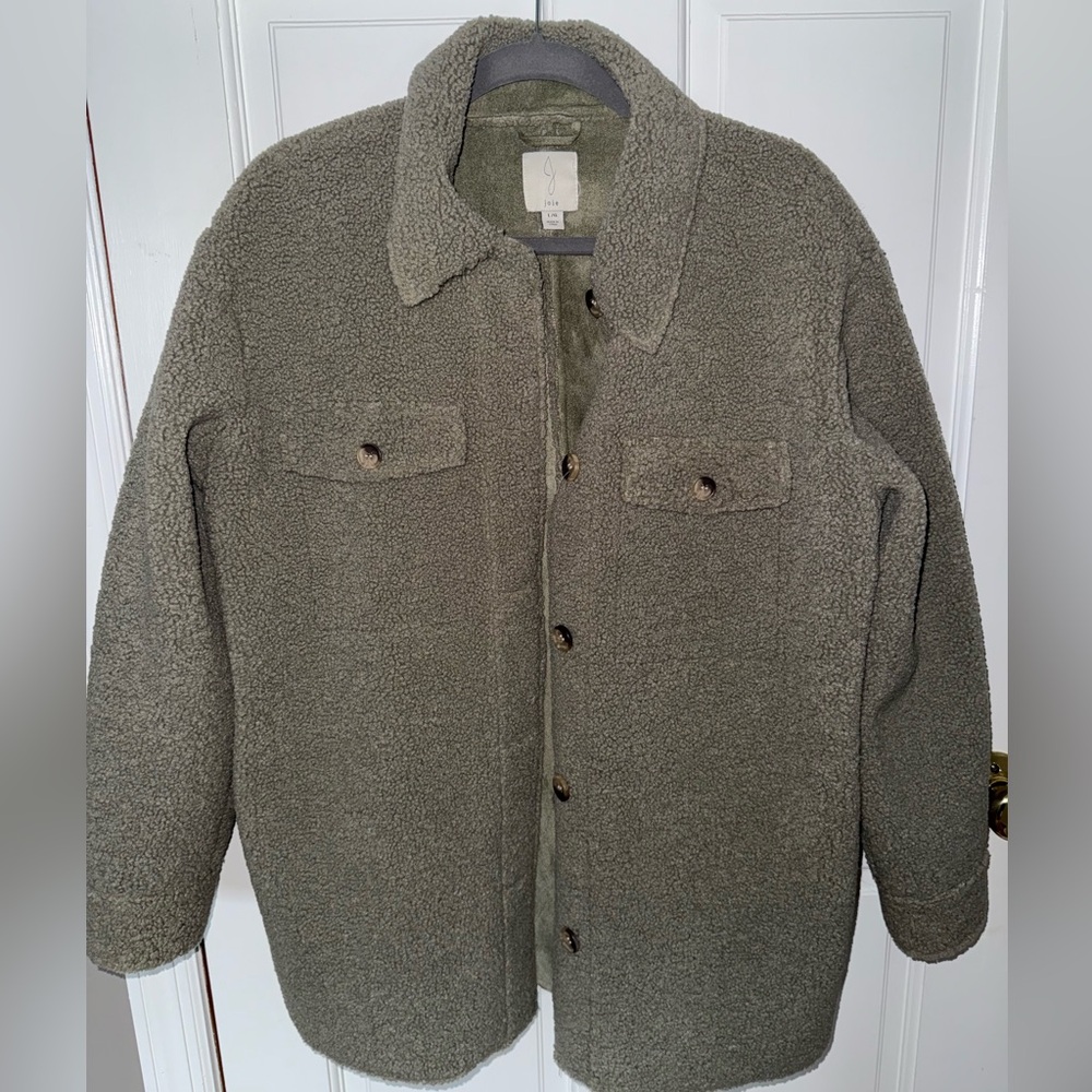 Joie Olive Green Sherpa Jacket